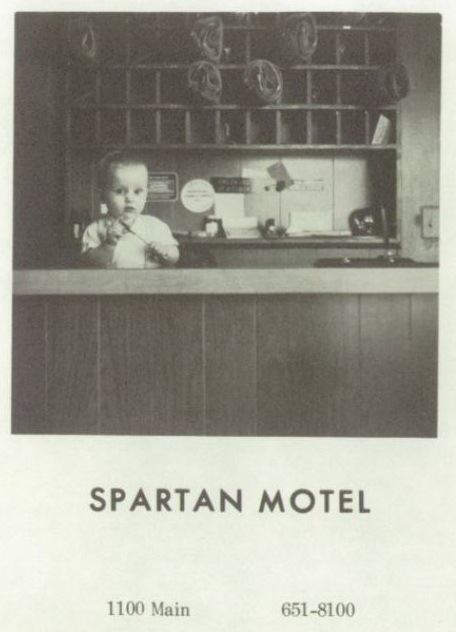Downtown Inn (Spartan Motel, Spartan Inn) - 1972 High School Yearbook Ad